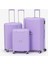 Unisex Lila 3'lü Set Silikon Kırılmaz Pp Valiz 1