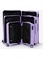 Unisex Lila 3'lü Set Silikon Kırılmaz Pp Valiz 5