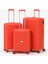 Unisex Turuncu 3'lü Set Silikon Kırılmaz Pp Valiz 1
