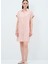 Kısa Kollu Elbise Pudra 12445549000 5