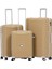 Unisex Gold Krem 3'lü Set Silikon Kırılmaz Pp Valiz 1