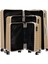 Unisex Gold Krem 3'lü Set Silikon Kırılmaz Pp Valiz 5