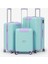 Unisex Turkuaz Lila 3'lü Set Silikon Kırılmaz Pp Valiz 1
