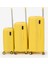 Unisex Sarı 3'lü Set Silikon Kırılmaz Pp Valiz 3