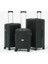 Unisex Siyah 3'lü Set Silikon Kırılmaz Pp Valiz 1