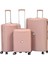 Unisex Pudra 3'lü Set Silikon Kırılmaz Pp Valiz 1