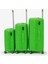 Unisex Yeşil 3'lü Set Silikon Kırılmaz Pp Valiz 3