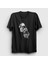 Unisex Siyah Half Face Bust Marcus Aurelius T-Shirt 1