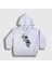 Unisex Çocuk Beyaz Half Face Bust Marcus Aurelius Kapüşonlu Sweatshirt 1