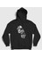 Unisex Siyah Half Face Bust Marcus Aurelius Kapüşonlu Sweatshirt 1