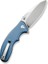 Cybrix Thumb Stud & Flipper & Button Lock Knife Blue Aluminum Handle Çakı 3