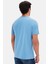 Ds Damat Slim Fit Açık Indigo Bisiklet Yaka %100 Pamuklu Nefes Alabilen T-Shirt 6