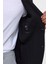 Siyah Slim Fit Desenli Mono Yaka 6 Drop Ceket 5