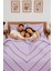 Marsılya Özel Tasarım Nevresim Takımı Çift Kişilik Lila 2
