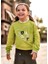 Kız Çocuk Yeşil Işlemeli Sweatshirt 04479 3