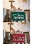 Vintage Ahşap Open-Closed Tabelası 5