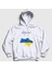 Unisex Beyaz Ukraine Map Flag Ukrayna Haritası Bayrağı Kapüşonlu Sweatshirt 1