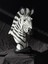 Dekoratif Polyester Zebra Heykel - Siyah Beyaz 1