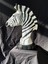 Dekoratif Polyester Zebra Heykel - Siyah Beyaz 3