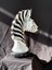 Dekoratif Polyester Zebra Heykel - Siyah Beyaz 4