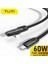 Tuti Süper Hızlı 60W Pd Type-C Şarj ve Data Kablosu - Dayanıklı Örgülü Tasarım Vertical Yatay Kablo 130CM 4