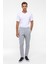Gri Slim Düz Jogger Pantolon 1