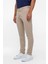 Bej Slim Fit Desenli Kumaş Pantolon 3