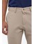 Bej Slim Fit Desenli Kumaş Pantolon 4
