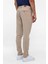 Bej Slim Fit Desenli Kumaş Pantolon 5