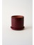 Tabaklı Bordo Silindir Çömlek Saksı 22X22 cm 2