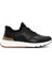 Erkek Siyah Bağcıklı Kalın Tabanlı Deri Casual Sneaker 25WFD690718 1