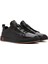 Erkek Siyah Bağcıklı Deri Sneaker 25WFD693418 3