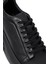 Erkek Siyah Bağcıklı Kalın Tabanlı Deri Sneaker 25WFD611318 9