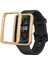 Huawei Watch Fit Için Yapay Elmas Dekor Koruyucu Kılıf Elektrokaplama Sert Pc Çerçeve - Gül Altın (Yurt Dışından) 1