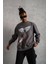 Erkek Güvercin Baskılı Sweatshirt - Gri 3
