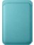 Apple iPhone 12 / 13 / 14 / 15 / 16 Serisi ile Uyumlu Deri Cüzdan Magsafe Aqua Blue (Mavi) 1