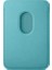 Apple iPhone 12 / 13 / 14 / 15 / 16 Serisi ile Uyumlu Deri Cüzdan Magsafe Aqua Blue (Mavi) 2