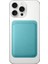 Apple iPhone 12 / 13 / 14 / 15 / 16 Serisi ile Uyumlu Deri Cüzdan Magsafe Aqua Blue (Mavi) 3
