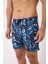 Desenli Erkek Deniz Yüzme Şortu Fileli Cepli DMN105003 6