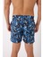 Desenli Erkek Deniz Yüzme Şortu Fileli Cepli DMN105003 7