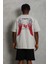 Unisex Oversize Baskılı Bisiklet Yaka T-Shirt - Gri 3