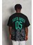 Unisex Oversize Baskılı Bisiklet Yaka T-Shirt - Siyah 3
