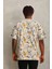 Unisex Oversize Baskılı Bisiklet Yaka T-Shirt - Gri 2