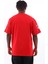 Unisex Oversize Baskılı Bisiklet Yaka T-Shirt - Kırmızı 4