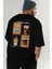Coffee Club Arka Baskılı Oversize T-Shirt Erkek Kadın %100 Pamuk Bisiklet Yaka Tişort 8