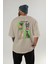 Dog Club Arka Baskılı Oversize T-Shirt Erkek Kadın %100 Pamuk Bisiklet Yaka Tişort 4