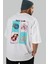 Music Club Arka Baskılı Oversize T-Shirt Erkek Kadın %100 Pamuk Bisiklet Yaka Tişort 7