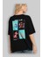 Music Club Arka Baskılı Oversize T-Shirt Erkek Kadın %100 Pamuk Bisiklet Yaka Tişort 4