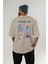 Mythology Club 2 Arka Baskılı Oversize T-Shirt Erkek Kadın %100 Pamuk Bisiklet Yaka Tişort 4