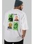 Art Club Arka Baskılı Oversize T-Shirt Erkek Kadın %100 Pamuk Bisiklet Yaka Tişort 7